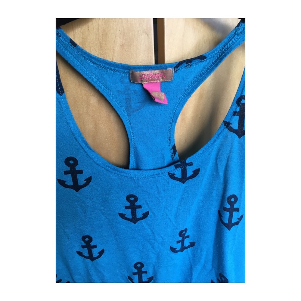 < PRIMP > Anchor racer back tank top